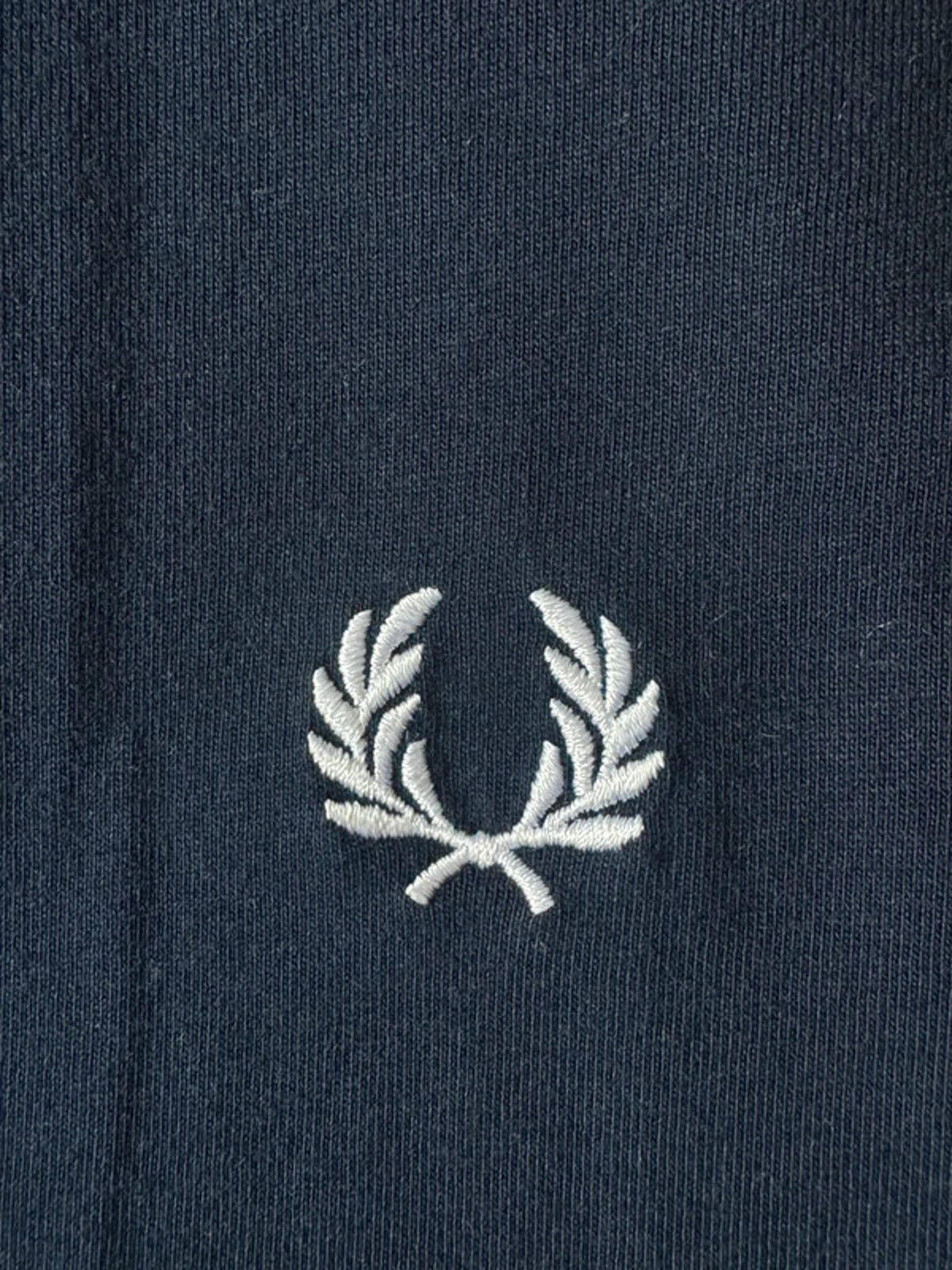 Men’s Fred Perry Crew Neck Long Sleeve T-Shirt In Navy - Small - 1450