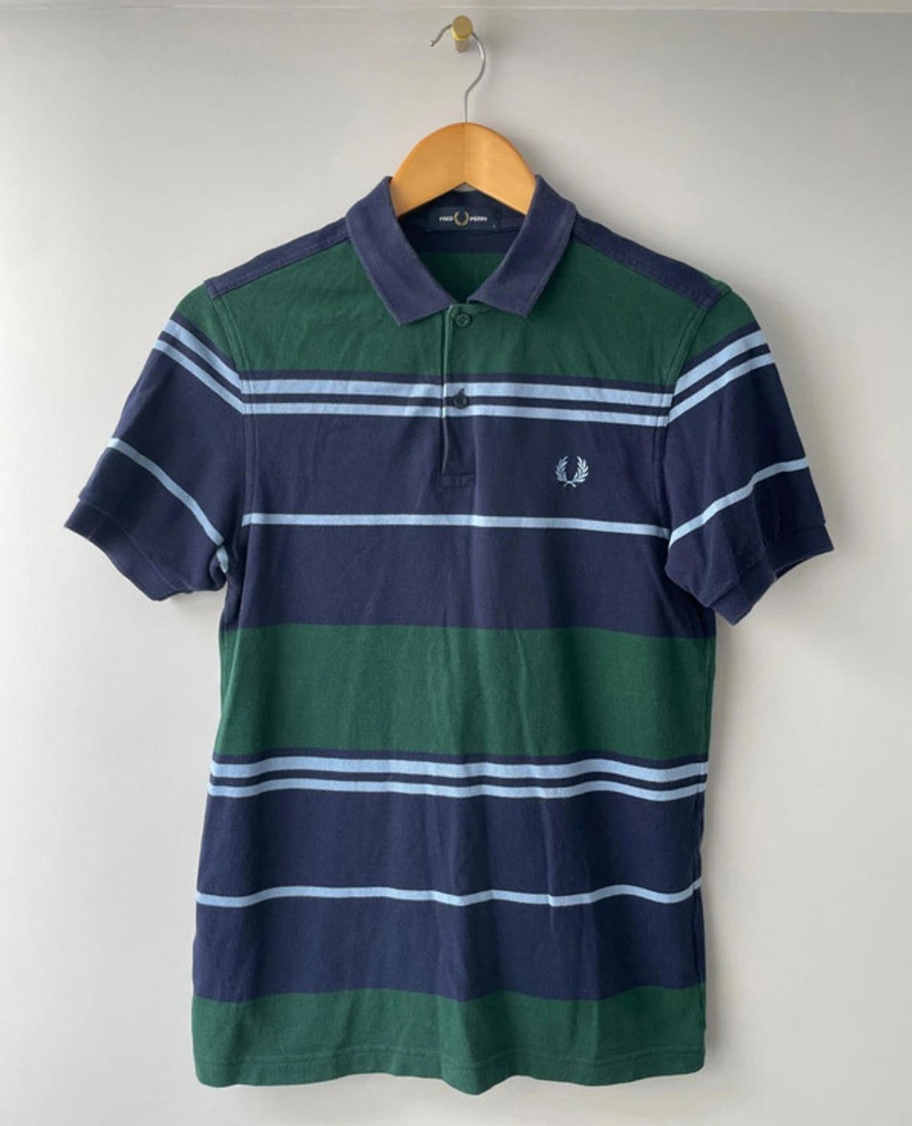 Womens Fred Perry classic stripped polo shirt - Small