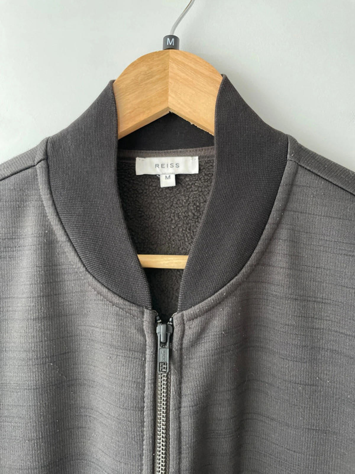 Men’s Reiss Zip Through Bomber Jacket In Black - Medium - 1938