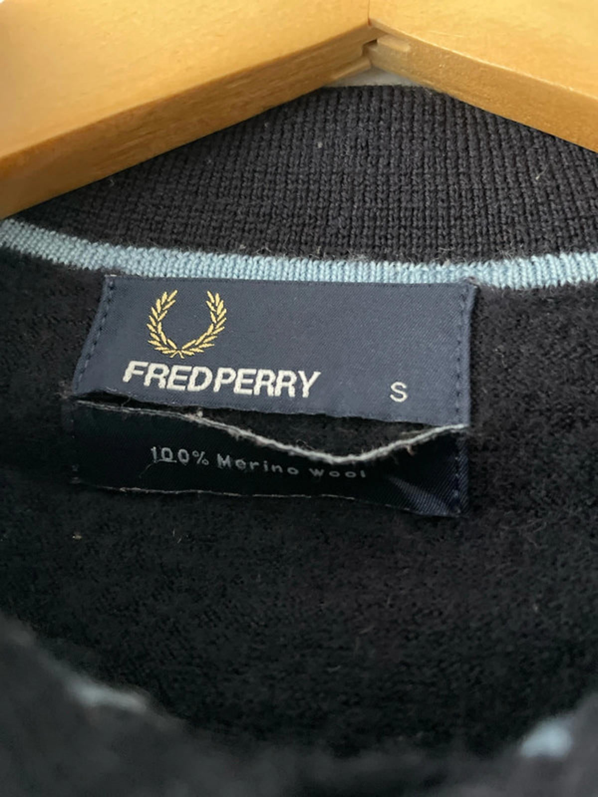 Men’s Fred Perry Slim Fit Premium Merino Wool Knitted Polo Top - Small - 0026