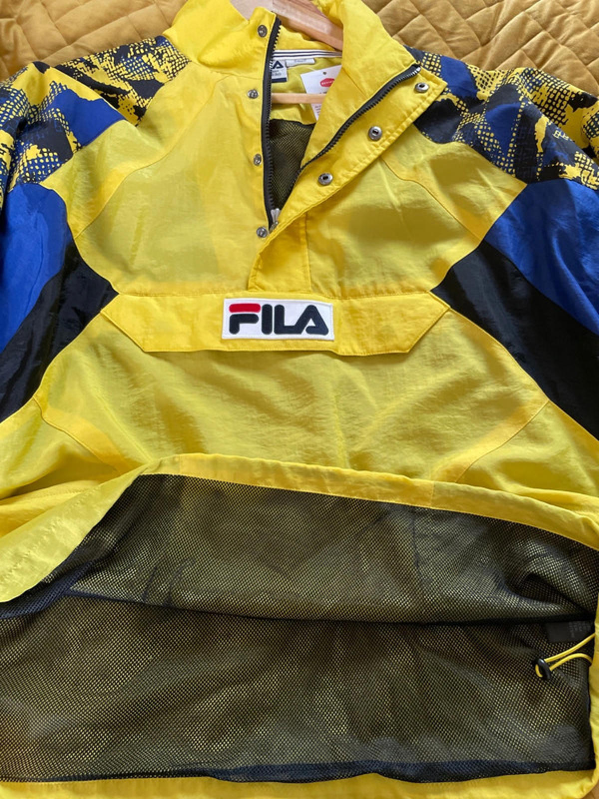 Men’s Fila 1/4 Zip Overhead Retro Oversized Windbreaker Jacket - Small - 2065
