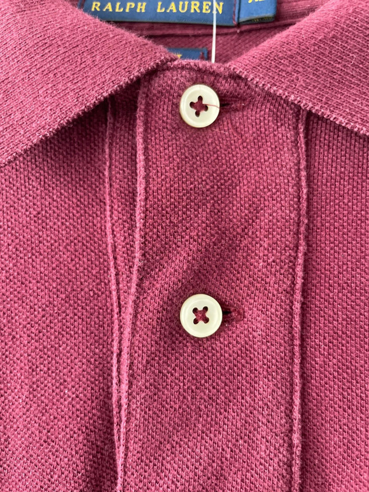 Men’s Ralph Lauren Premium Long Sleeve Polo In Burgundy - XLarge - 2017