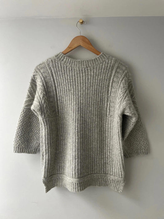 Women’s J.Crew Chunky Knit Alpaca Wool Mix Jumper In Grey - XXSmall - 2444 - RRP £160