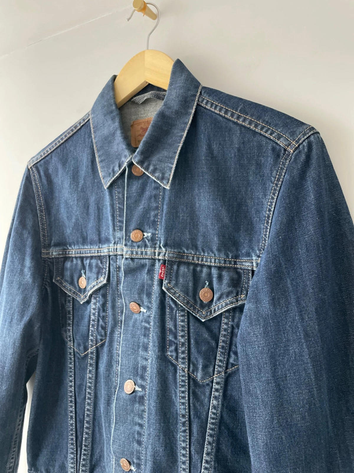 Women’s Levi’s Vintage 70500 Denim Jean Jacket In Navy - Medium - 2385