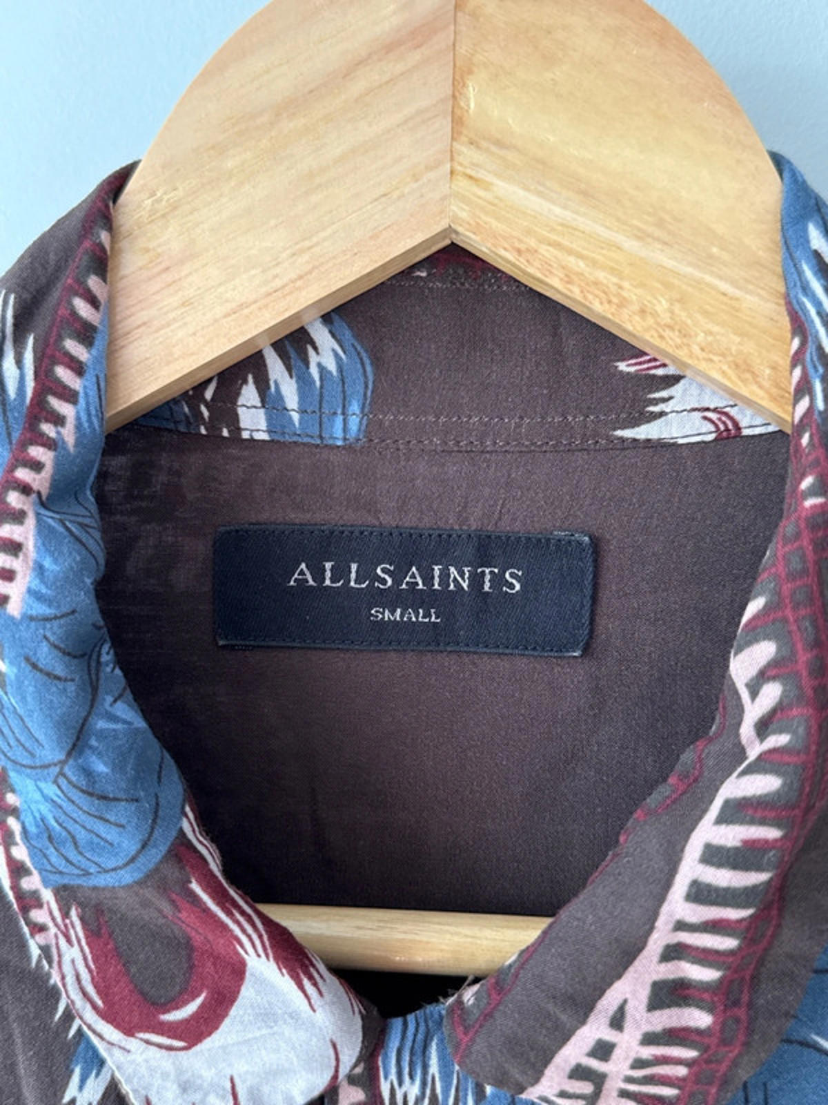 Men’s Allsaints Nalu premium short sleeve printed shirt - Small - 1682
