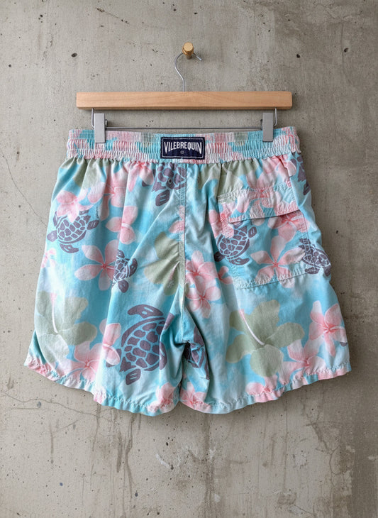Men's Vilebrequin Swim Shorts With Turtle and Floral Print - XLarge - 3604