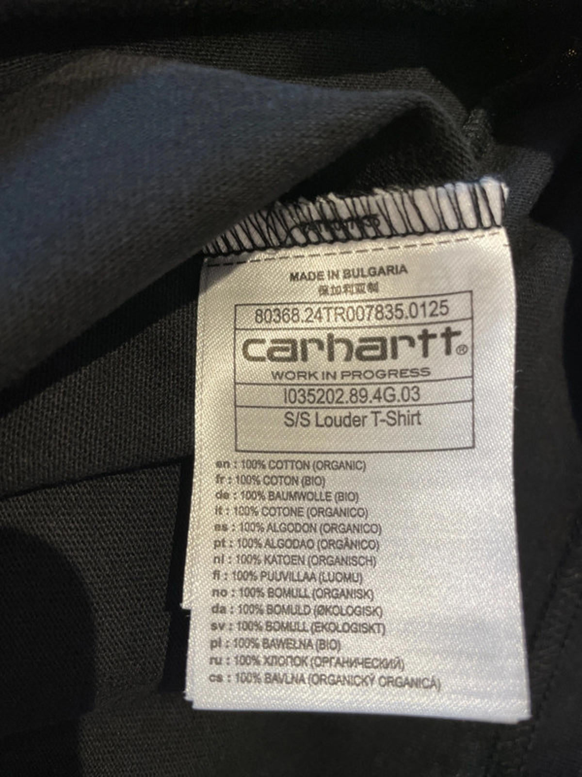 Men’s Carhartt Louder Printed Crew Neck T-Shirt Top In Black - Medium - 2542