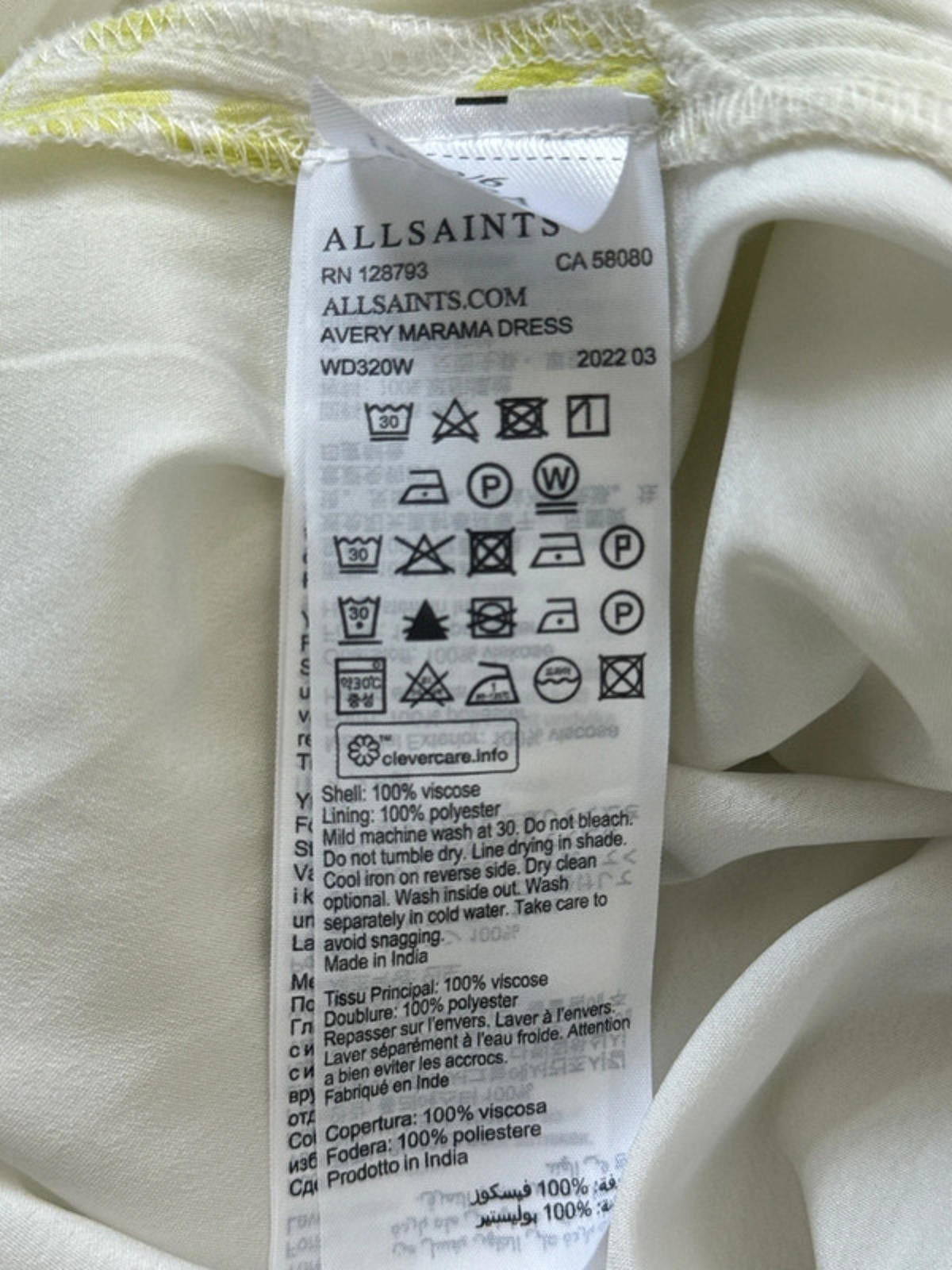 Women’s Allsaints Maxi Dress With Allover Print- UK 10 -1355