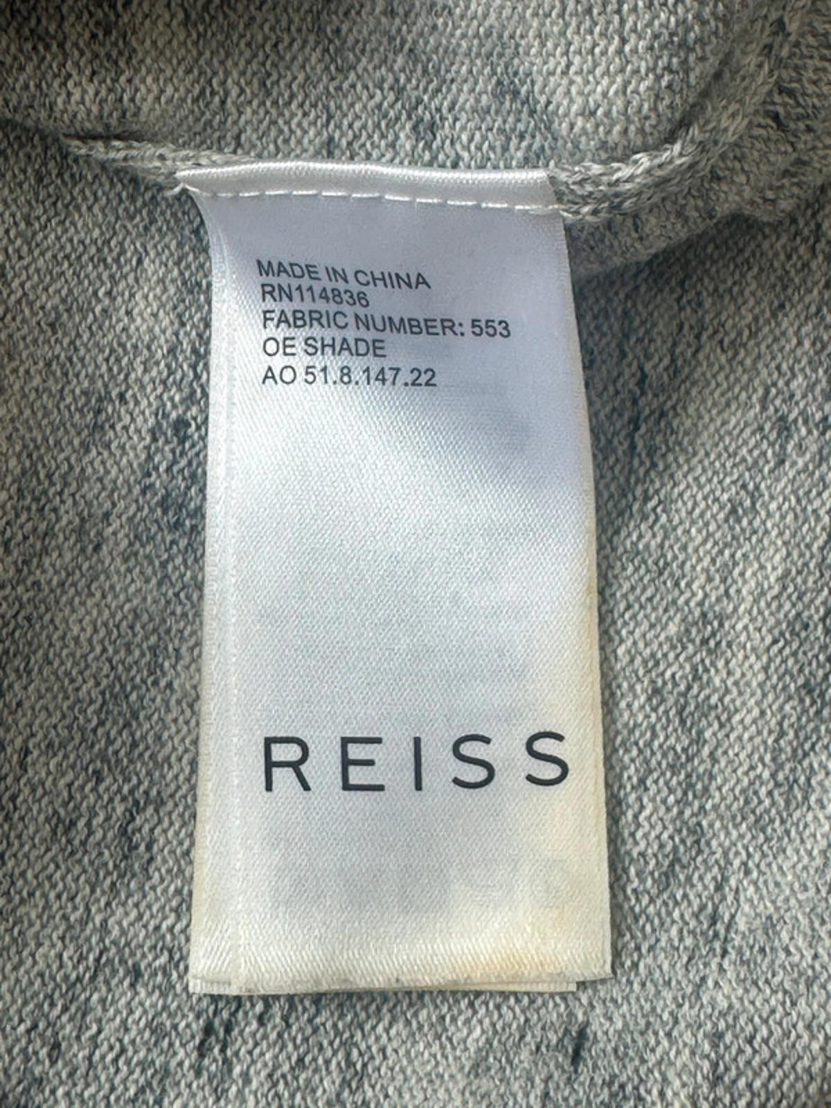 Men’s Reiss Premium Knitted Polo Top In Grey - Small - 1383