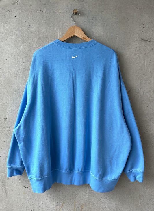 Mens Nike Extreme Oversized Fit Crewneck Sweatshirt Top In Blue - Medium - 3802