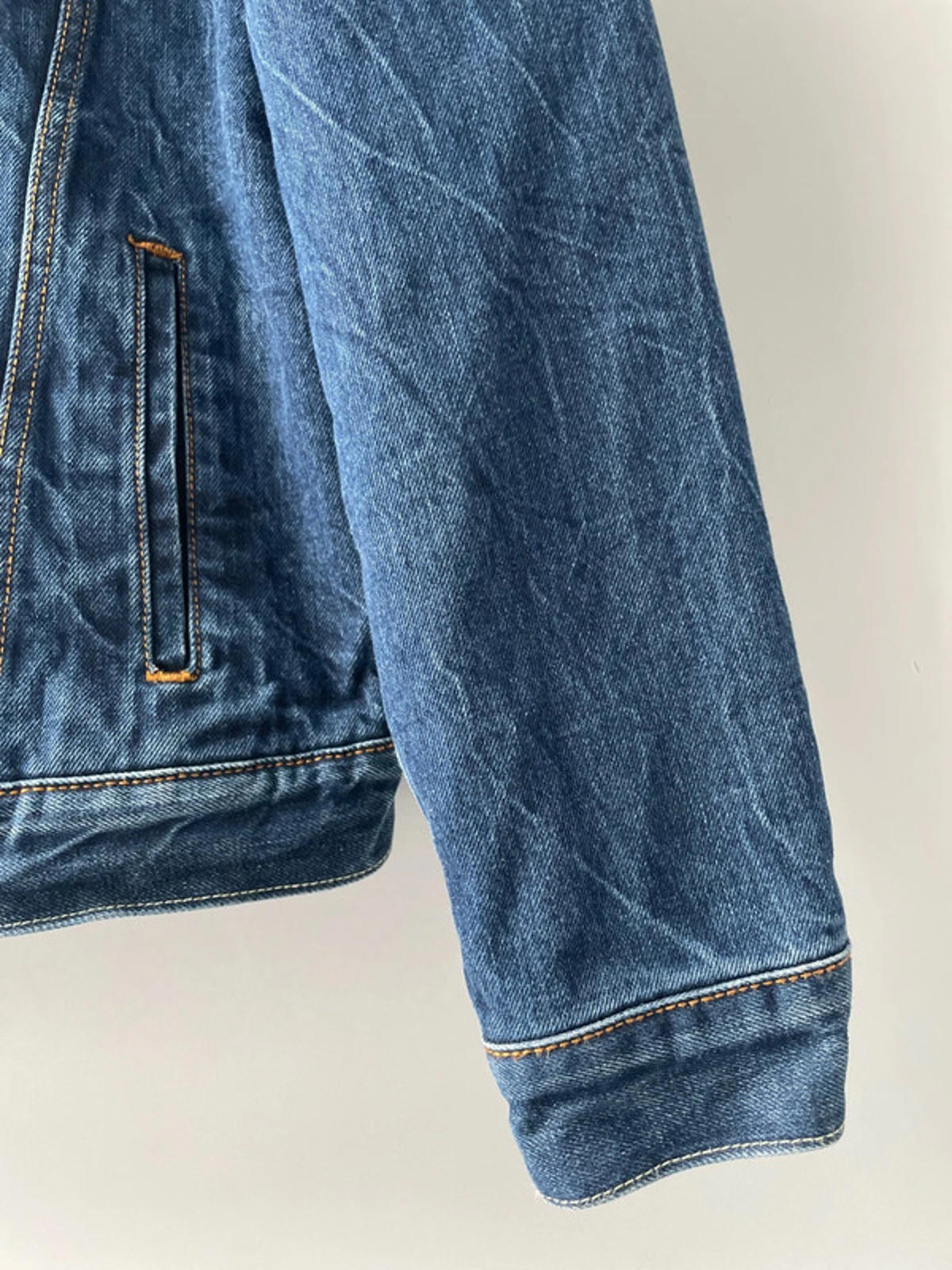 Womens Levi's Denim Trucker Jacket Coat With Borg Lining In Blue - Medium - 2312