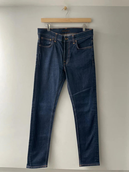 Men’s Nudie Lean Dean Slim Leg Jeans In Navy - W32/L32 - 2910