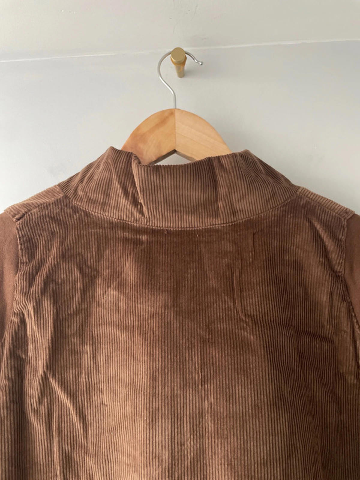 Women’s Nike Oversized Fit Corduroy Full Zip Jacket Top In Brown - UK 14 - 2306
