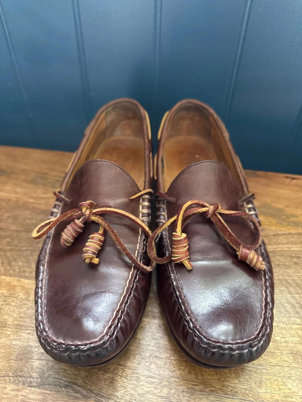 Men’s Ralph Lauren Davy Premium Leather Driving Shoe Loafer - Uk8 - 1280