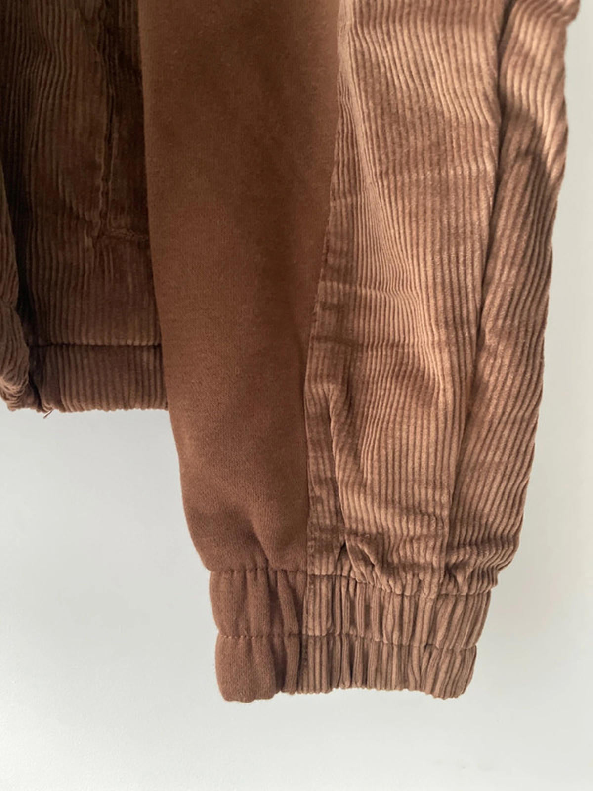 Women’s Nike Oversized Fit Corduroy Full Zip Jacket Top In Brown - UK 14 - 2306