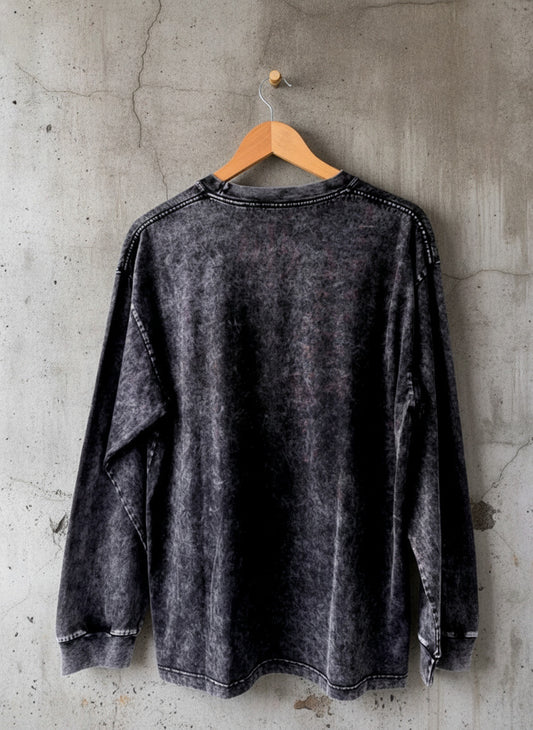 Men’s XLarge Oversized Fit Acid Wash T-shirt In Black - Mediim - 3202