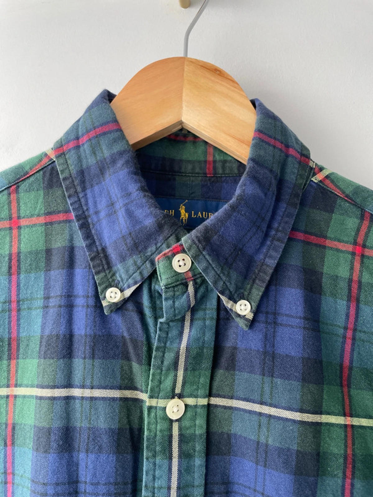 Men’s Ralph Lauren Button Down Oxford Long Sleeve Check Shirt - Small - 1544