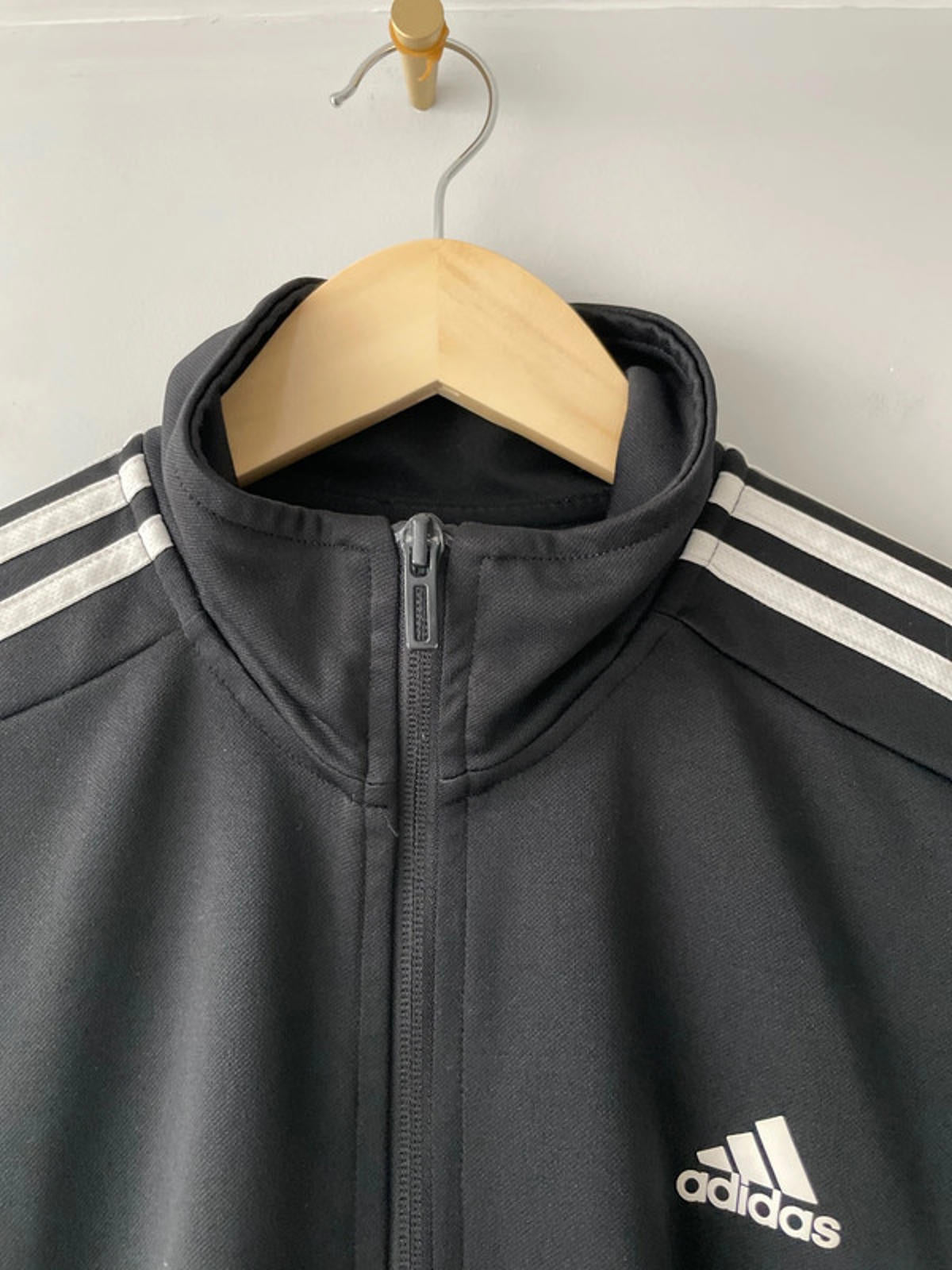 Men’s Adidas Full Zip Track Jacket Top In Black - Large - 2318