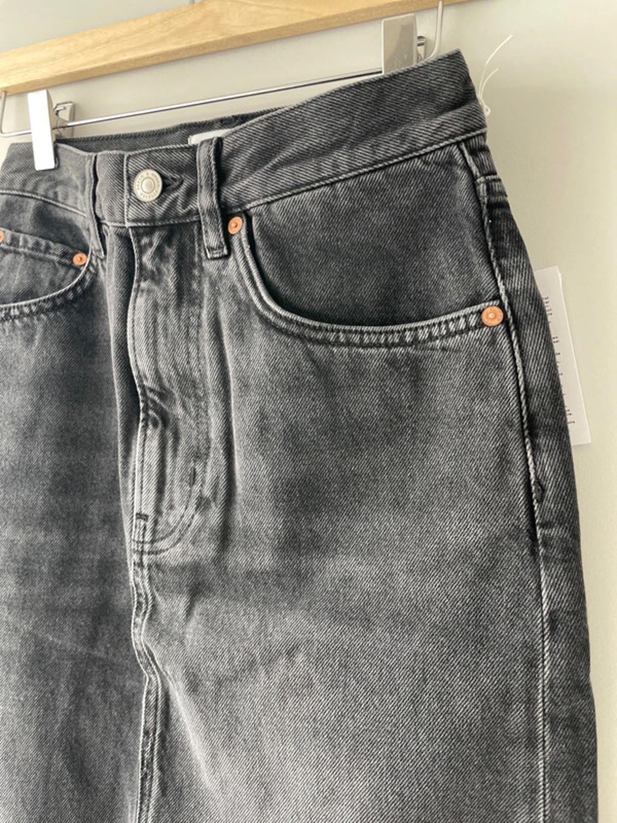 Women’s & Other Stories Long Denim Skirt In Black with Back Split - UK 6 - 1812