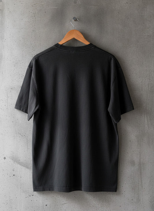 Men’s XLarge Oversized Fit Crew Neck T-Shirt In Black - Medium - 2649