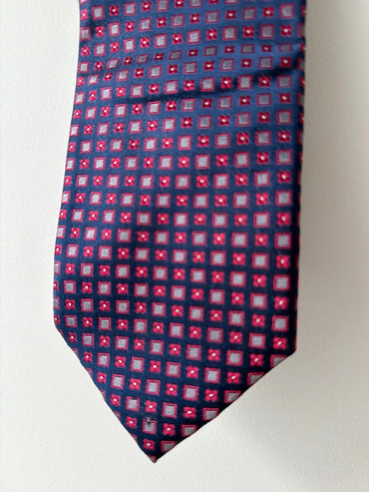Baumler Premium 100% Silk Tie In Navy - 3337