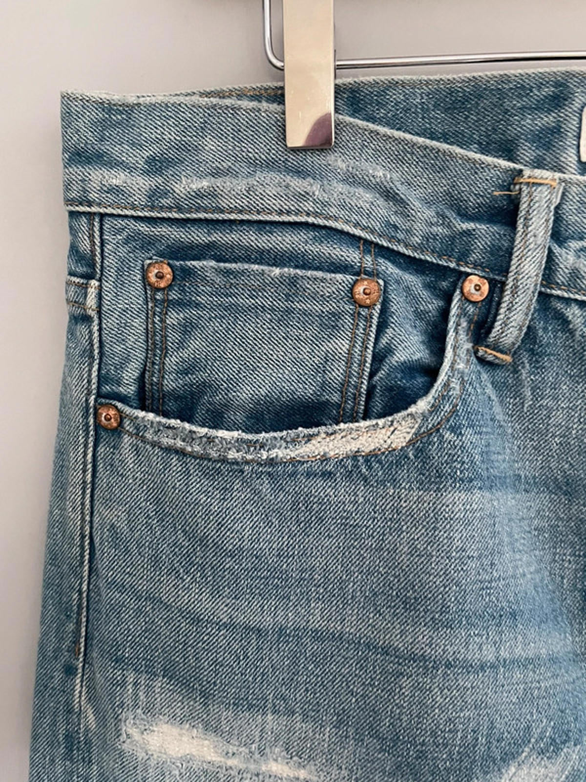 Men’s Ron Herman Denim rip and repair effect jeans - W31 / L33