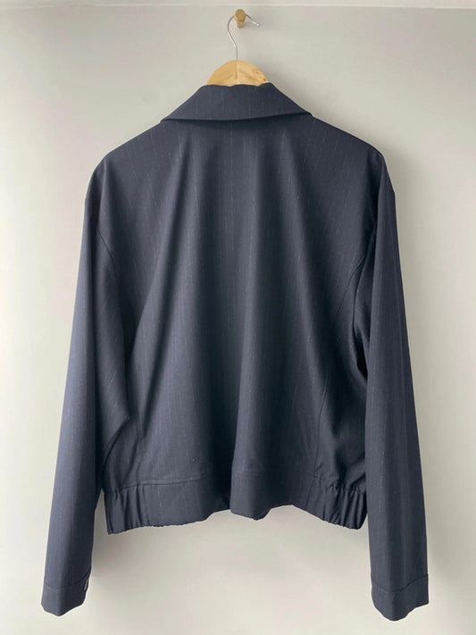 Men’s Asos Design Smart Pinstripe Harrington Jacket - Medium - 1574