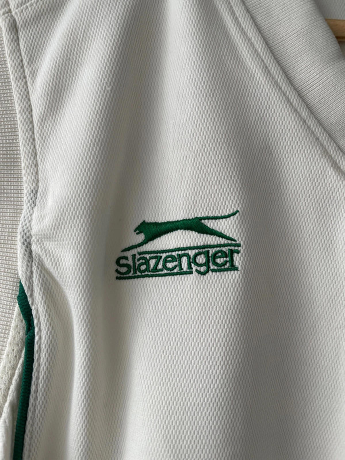 Men’s Slazenger Vintage Retro Cricket Tank Top Jumper In Cream - Medium - 2316