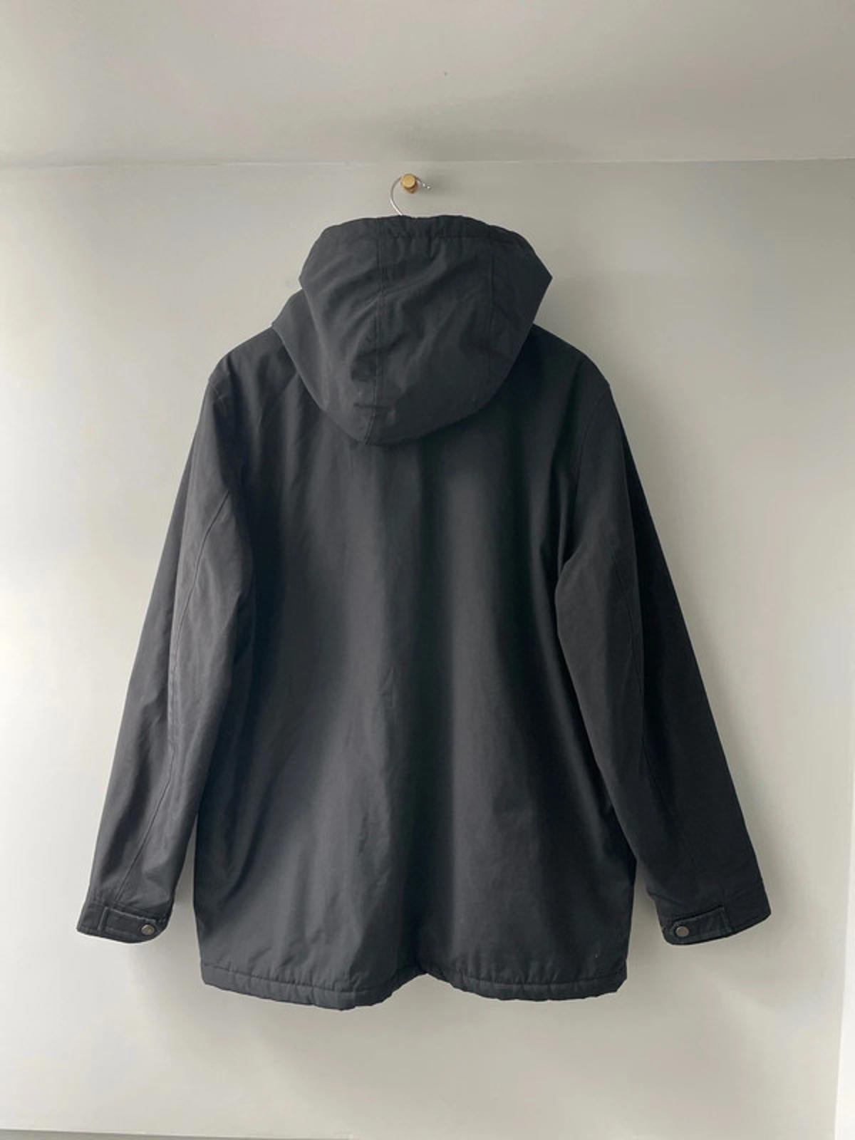 Men’s Levi’s Borg Lined Water Resistant Hooded Parka Jacket In Black - Large - 2399