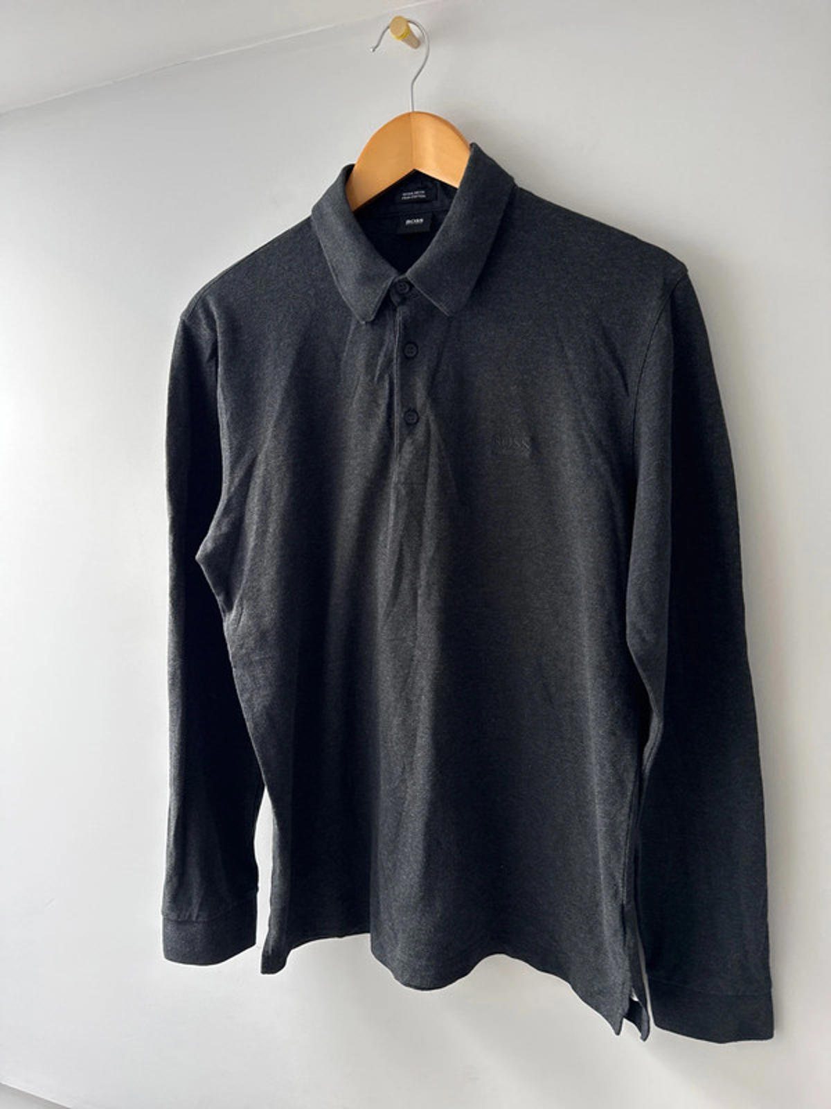 Men’s Hugo Boss Premium Pima Cotton Long Sleeve Polo Top - Medium - 0325