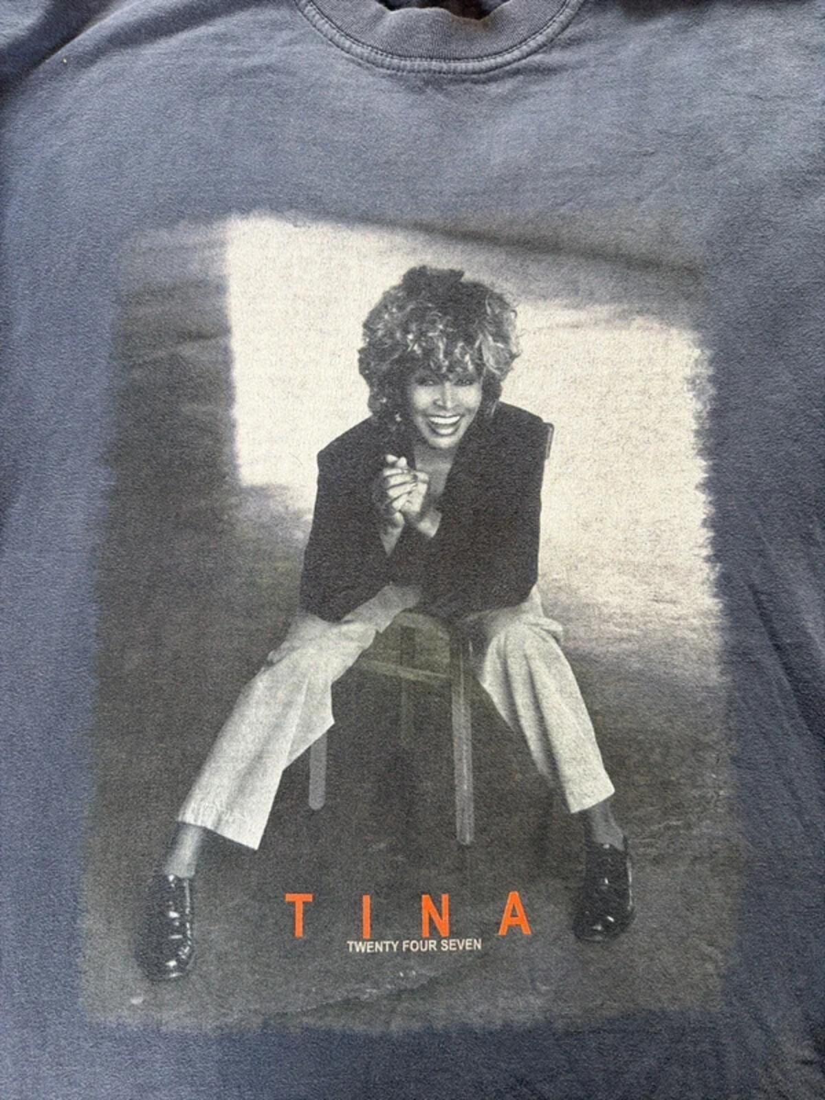 Tina Turner Vintage 2000 Tour T-shirt In Navy - Medium - 3354