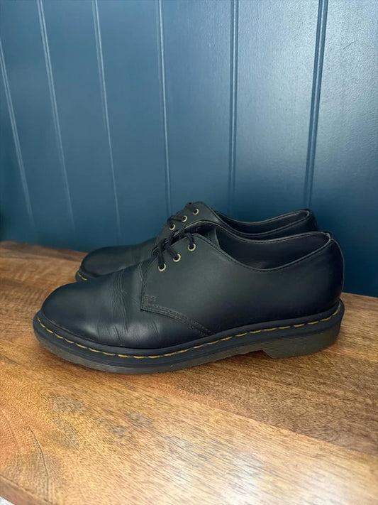Women’s Dr Martens Vegan Upper Chunky Sole Derby Shoes In Black - Uk6 - 3285