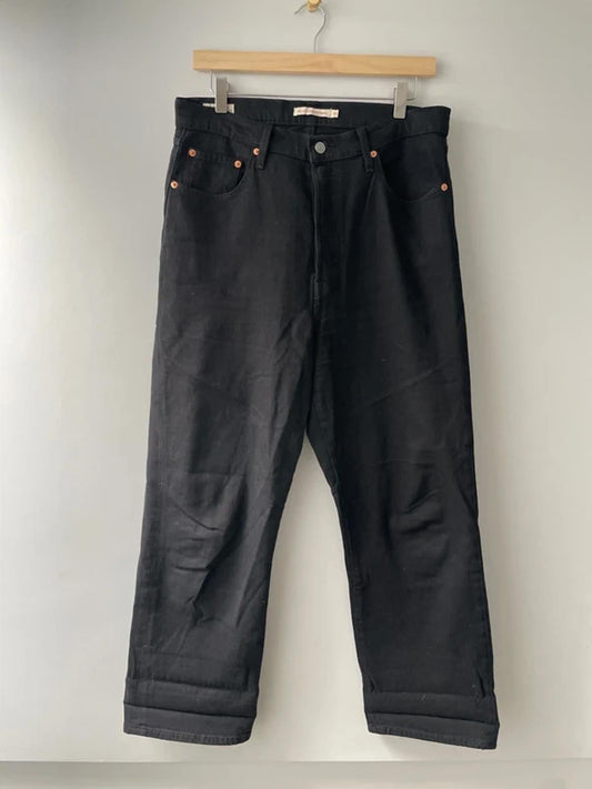 Women’s Levi’s High Waisted Ribcage Straight Fit Jeans In Black - W31/L27 - 2977