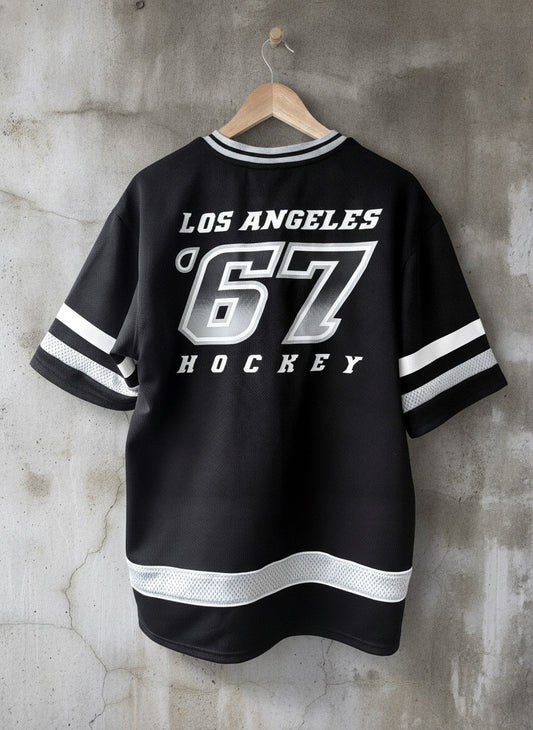 Unisex NHL Los Angeles Kings Ice Hockey Jersey Top in Black - Medium - 3773