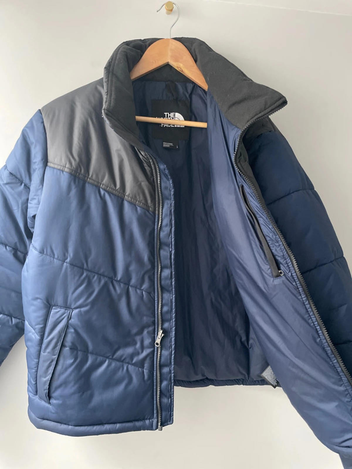 Men’s The North Face Saikuru Puffer Jacket Coat In Navy/Black - Large - 2395