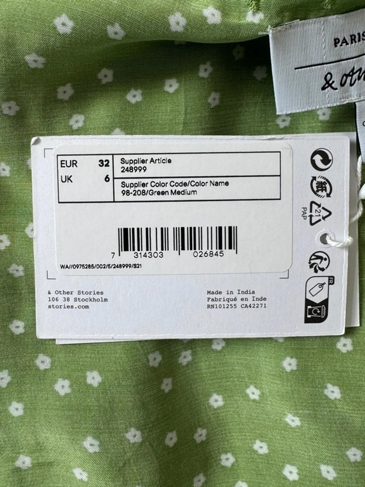Women’s & Other Stories Floral Wrap Mini Dress - UK 6 - 1430