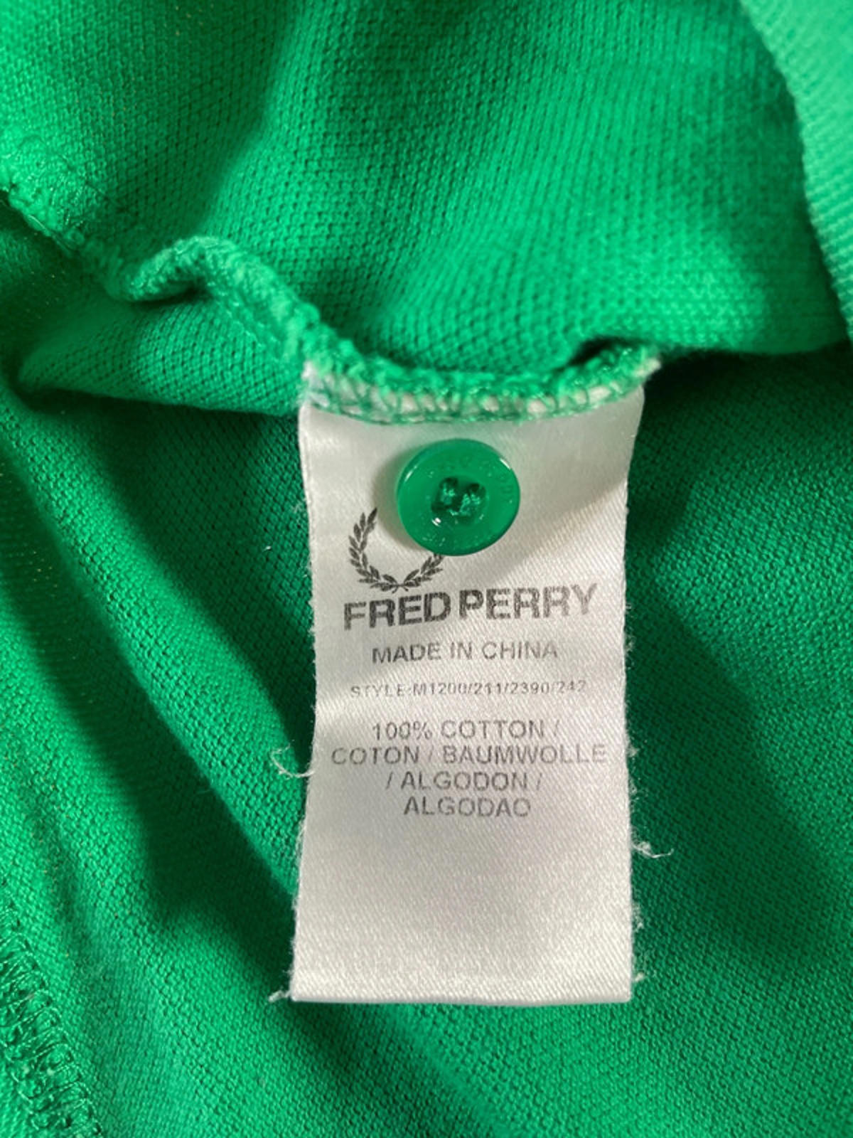 Men’s Fred Perry Short Sleeve Polo Top - Small - 1905