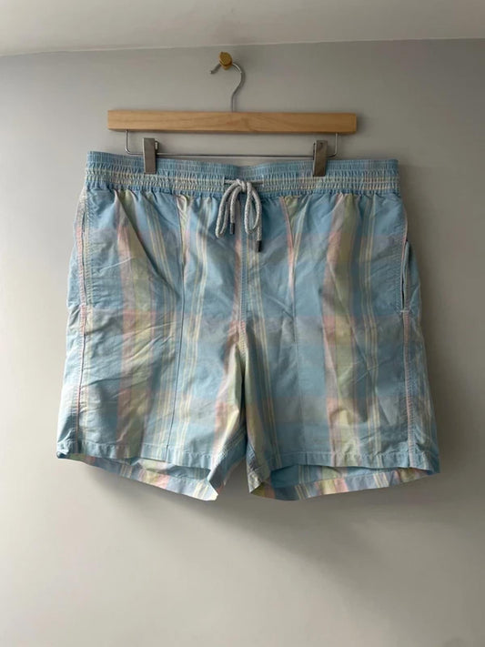 Men’s Vilebrequin Designer Checked Design Swim Shorts in Blue - XXXLarge - 3114