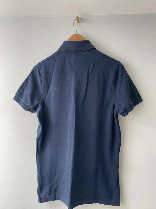 Men’s Tommy Hilfiger Slim Fit Navy Polo Top - Small - 1595