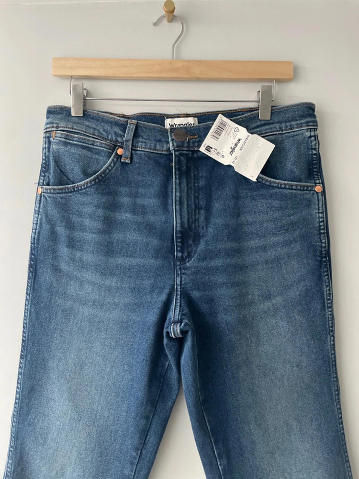 Mens Wrangler Wrancher Slim Bootcut Fit Jeans In Navy - W32/L32 - 2382