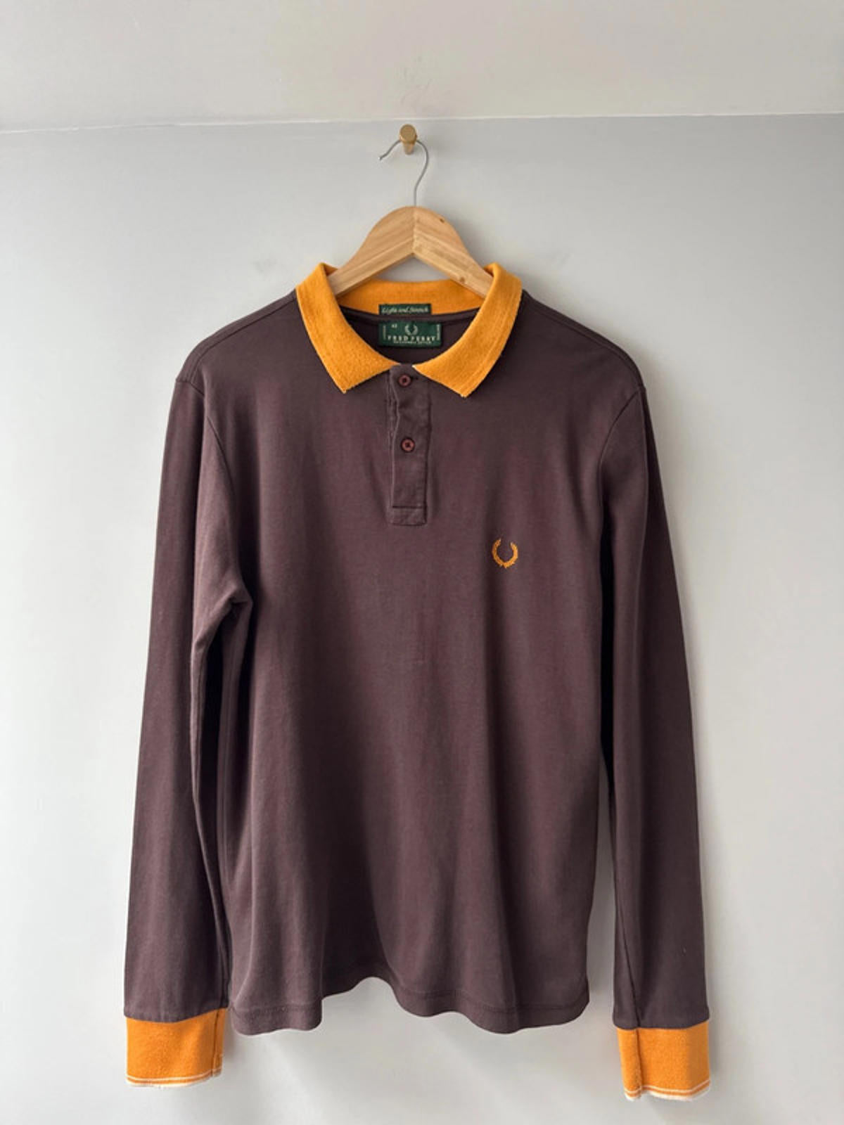 Men’s Fred Perry Vintage Made In Italy Long Sleeve Polo Top - Medium - 1966