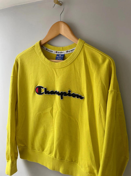 Women’s Champion Cropped Boxy Fit Crew Neck Sweater Top - Small