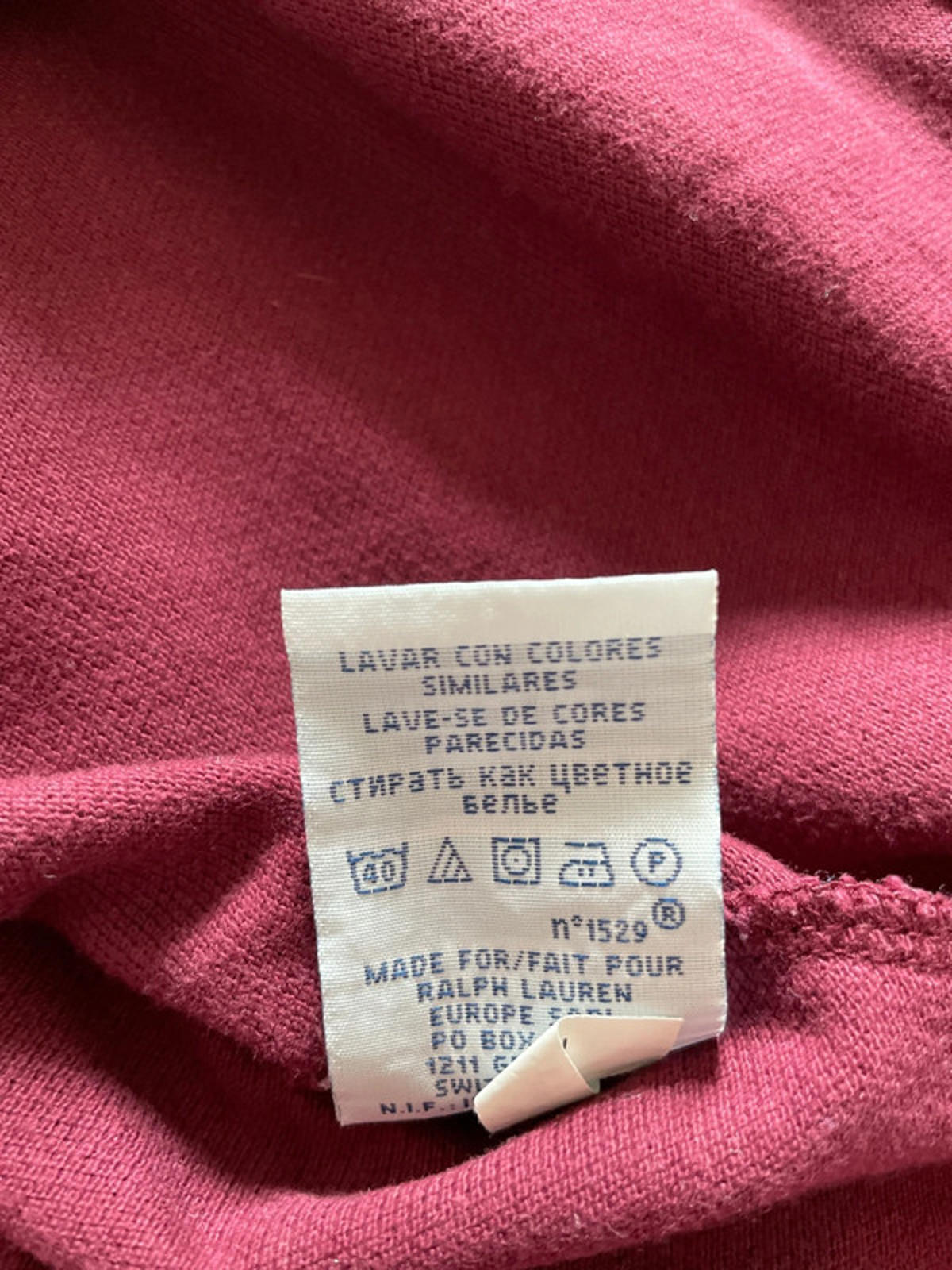 Men’s Ralph Lauren Premium Long Sleeve Polo In Burgundy - XLarge - 2017