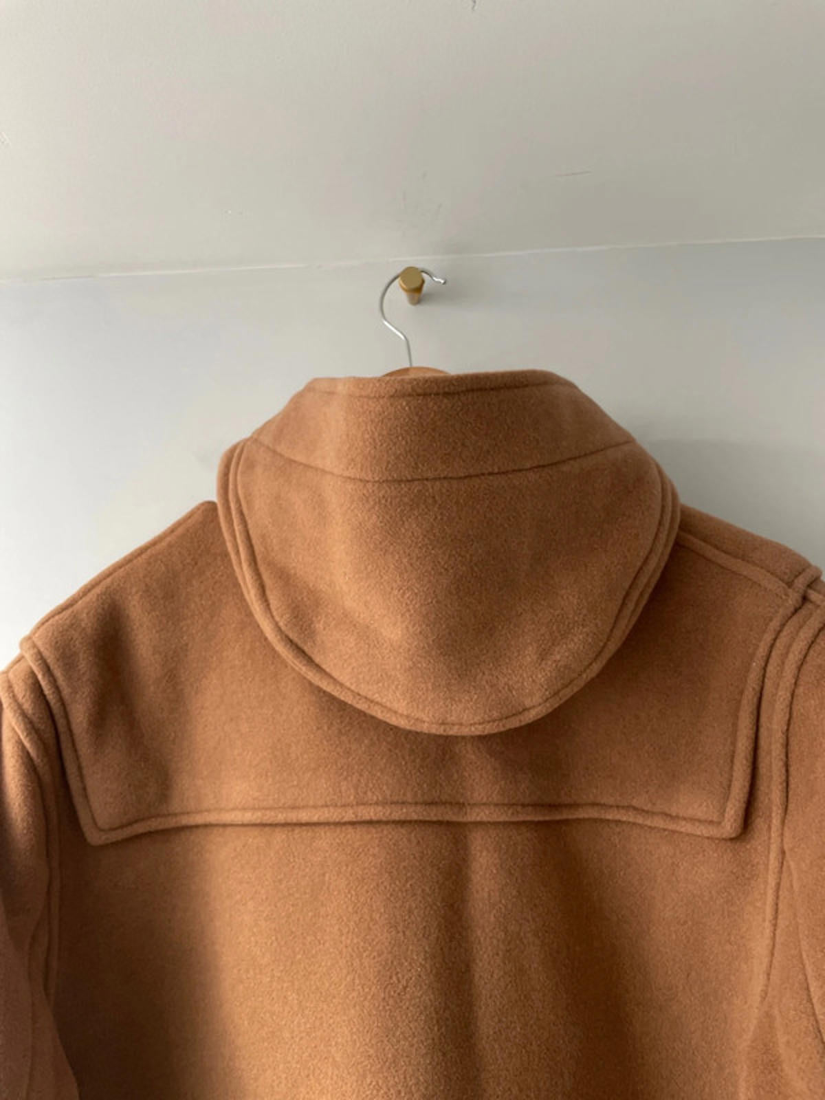 Women’s Gloverall Made In England Wool Hooded Duffle Coat In Brown - UK16 - 2390