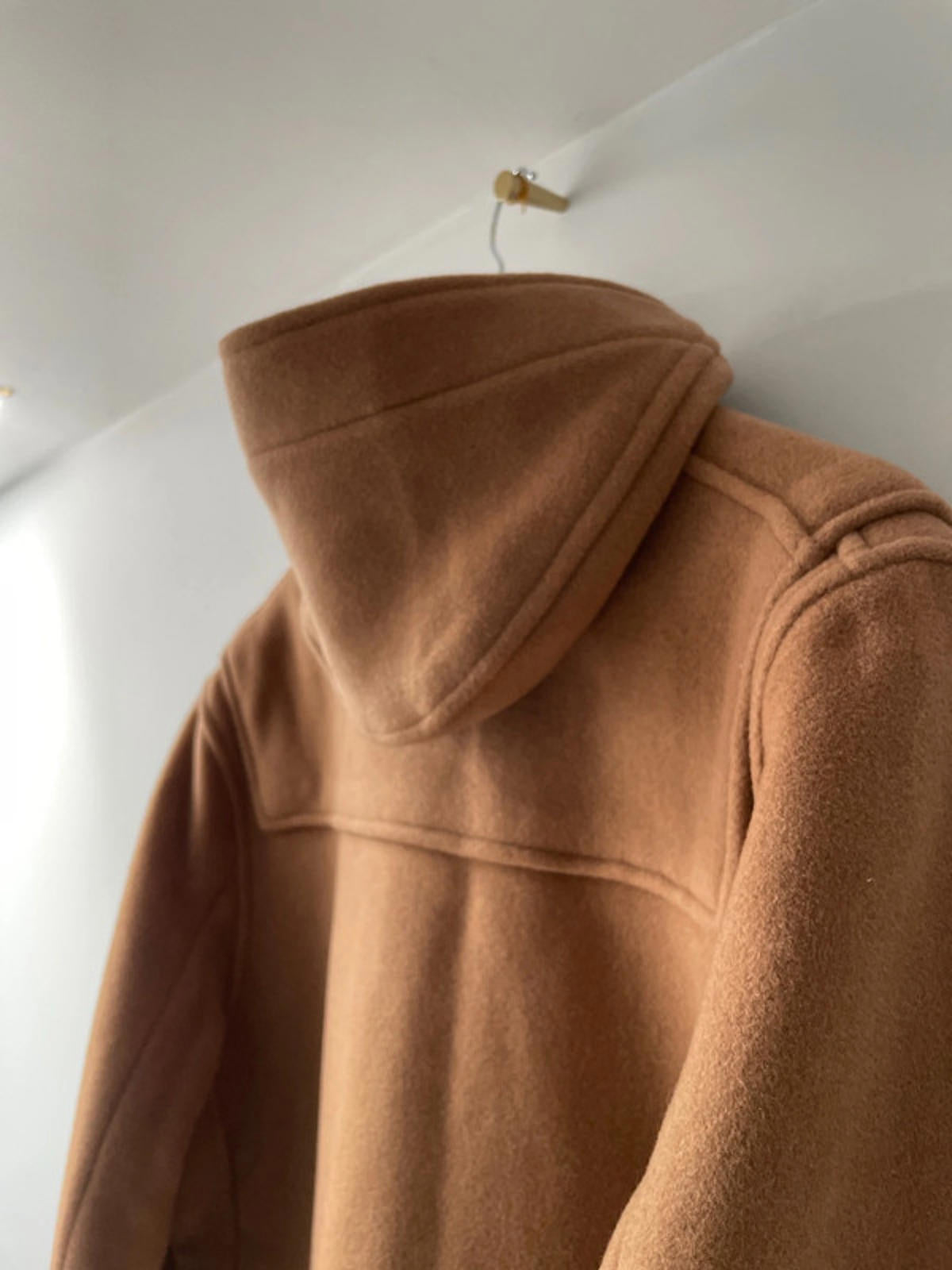 Women’s Gloverall Made In England Wool Hooded Duffle Coat In Brown - UK16 - 2390