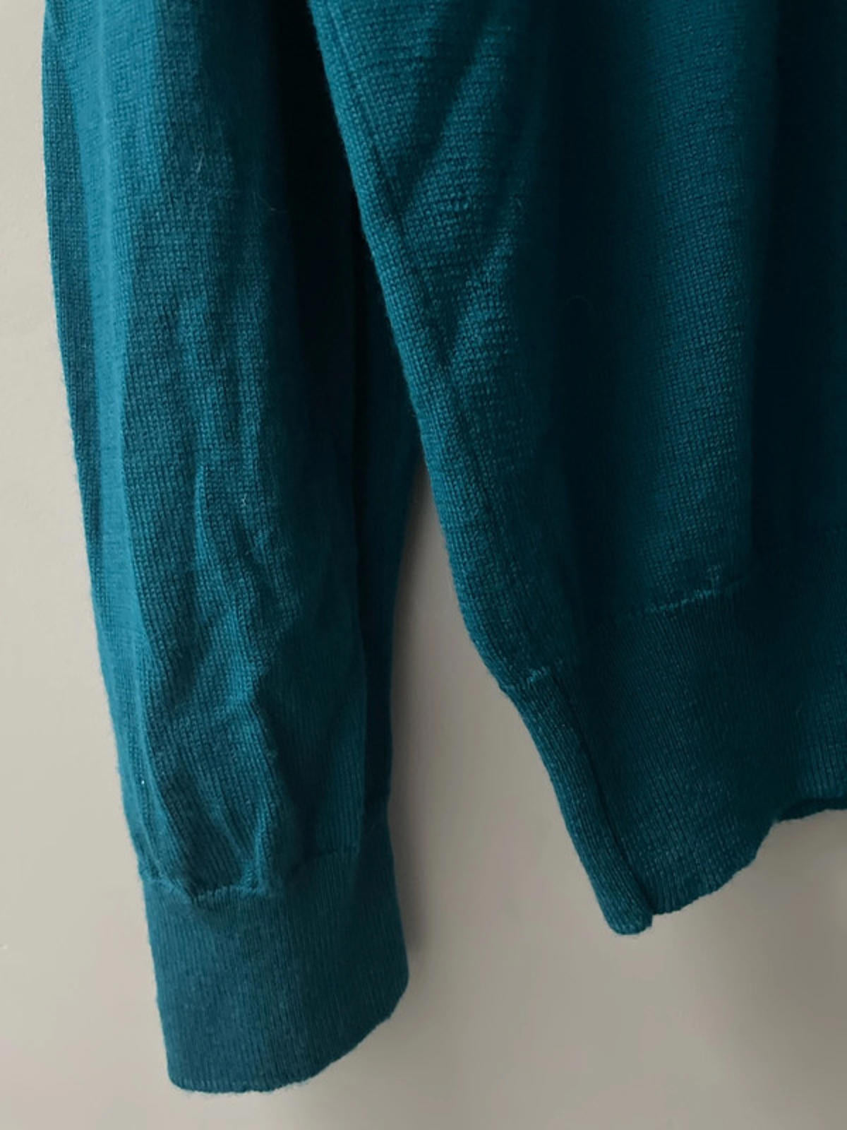 Men’s John Smedley 100% Merino Wool Crew Neck Jumper In Turquoise - XLarge - 2050