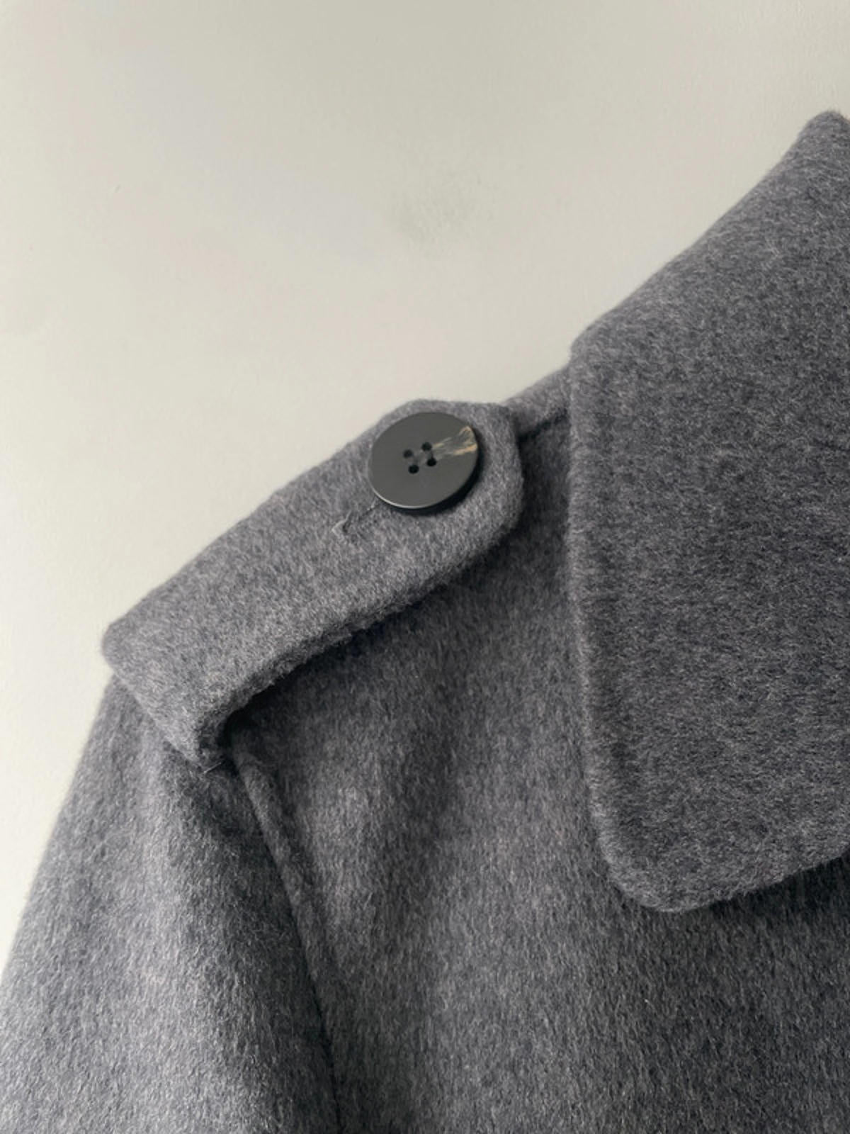 Women’s Lansboter 100% Wool Military Overcoat In Grey - Uk10 - 2389