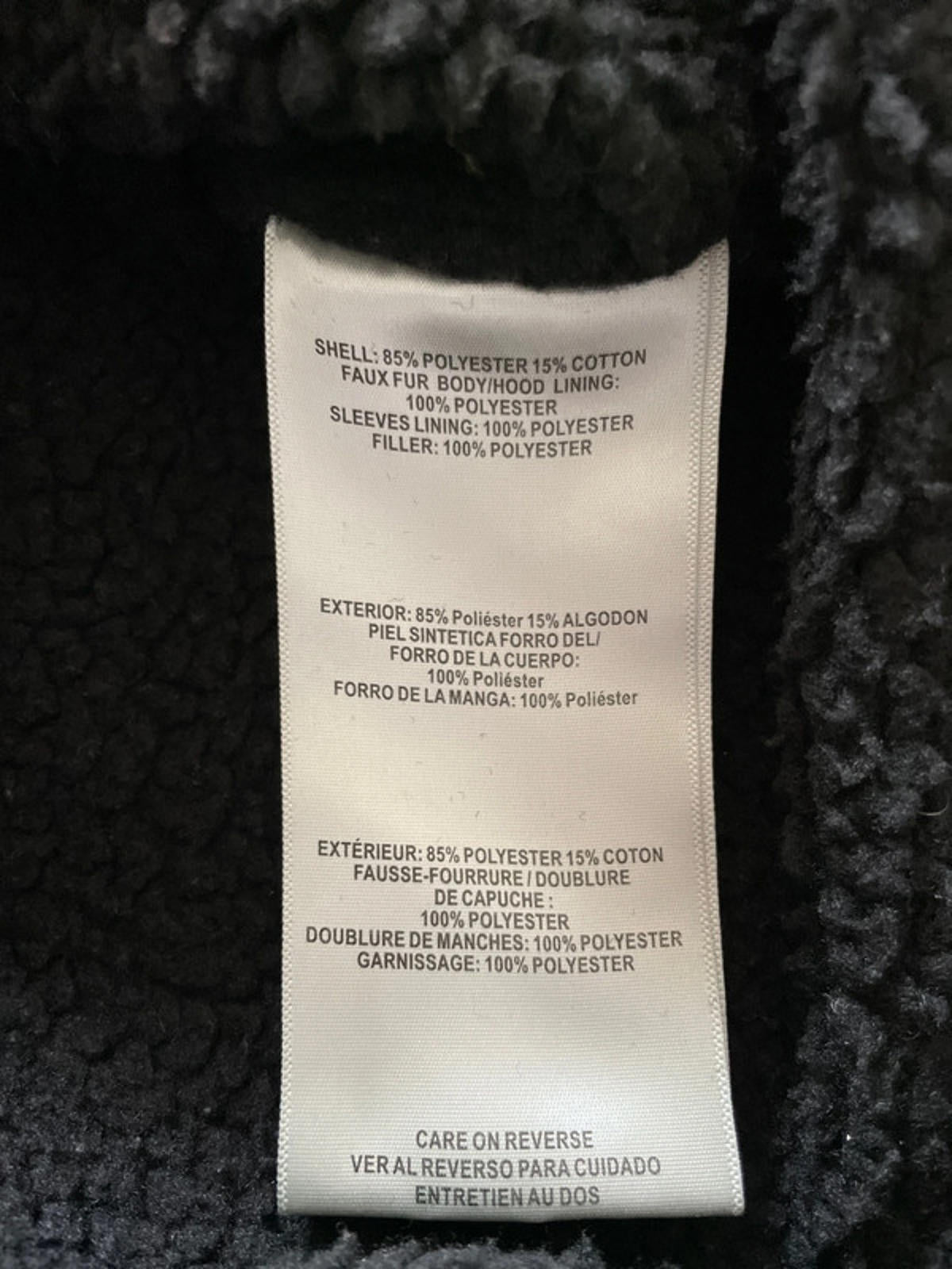 Men’s Levi’s Borg Lined Water Resistant Hooded Parka Jacket In Black - Large - 2399