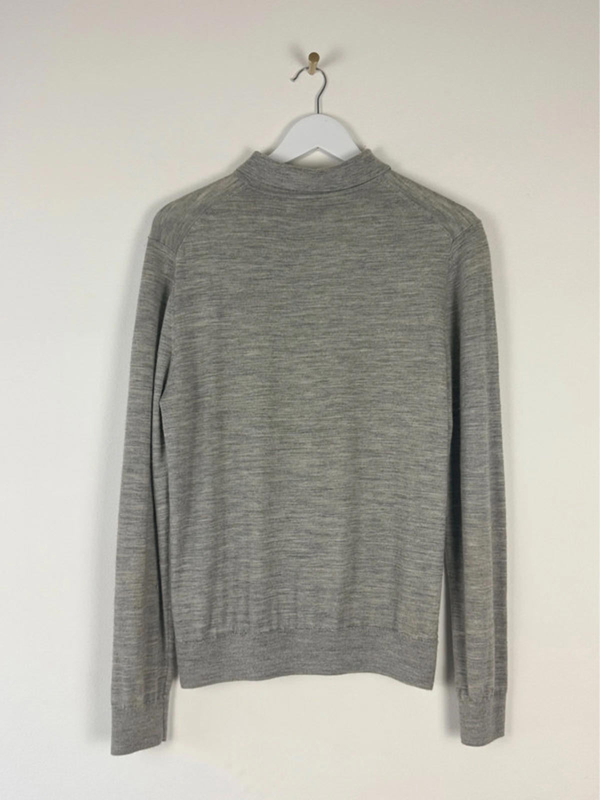 Men’s Reiss Premium 100% Wool Long Sleeve Polo Shirt Top - Large -1444