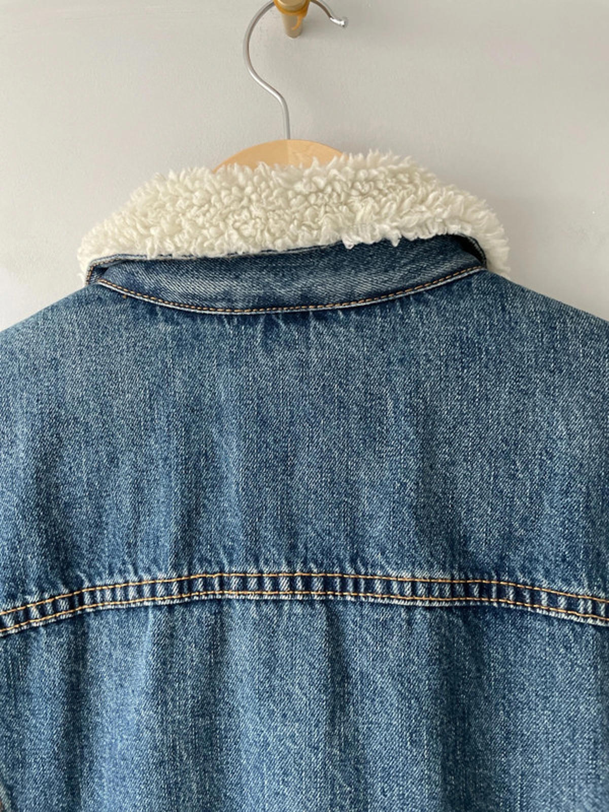 Men's Levi's Denim Trucker Jacket Coat With Borg Lining In Blue - Medium - 2330